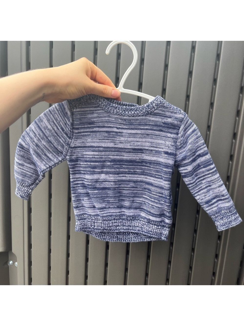 🩵 4/$20‎ Deux par Deux Navy and White Knit with Yellow Detail